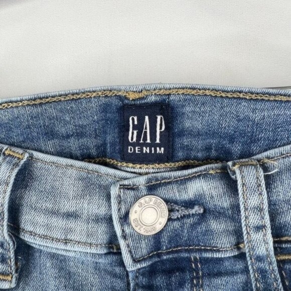 Gap Women's Favorite Jegging Distressed Denim Jeans Size 26 Regular Light Wash - Picture 9 of 11